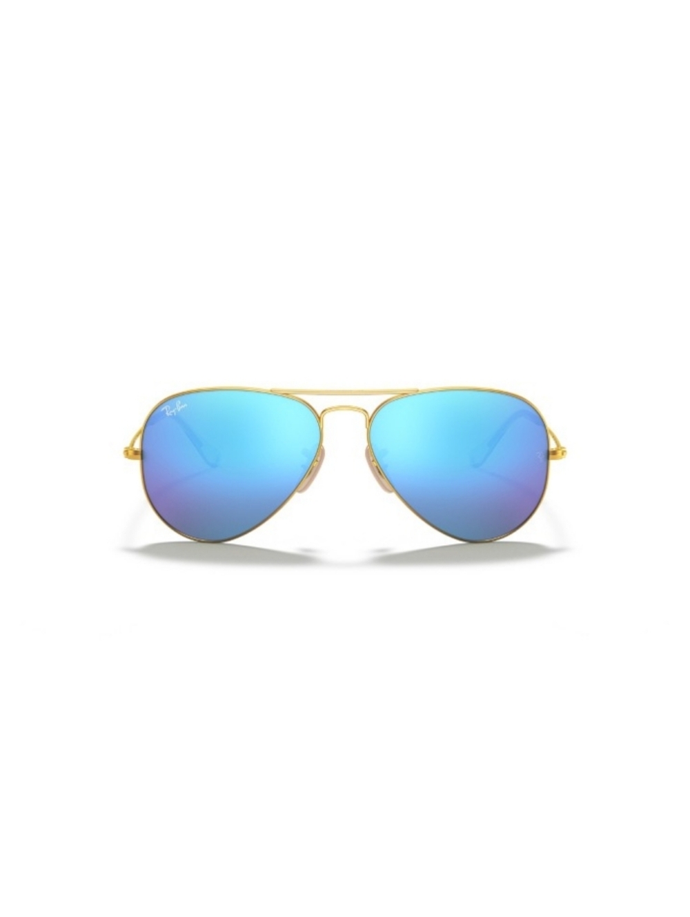 Unisex Ray-Ban Aviator Sunglasses.Gold Frame with Blue Mirrored Lenses.